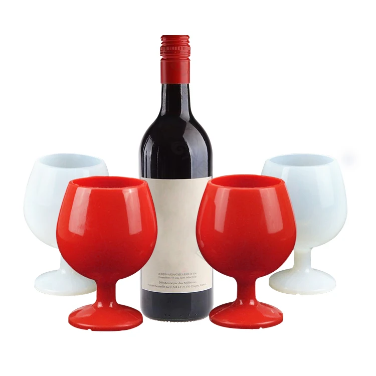 Custom Silicone Wine Glass Cups Unbreakable Beer Wine Glasses Reusable