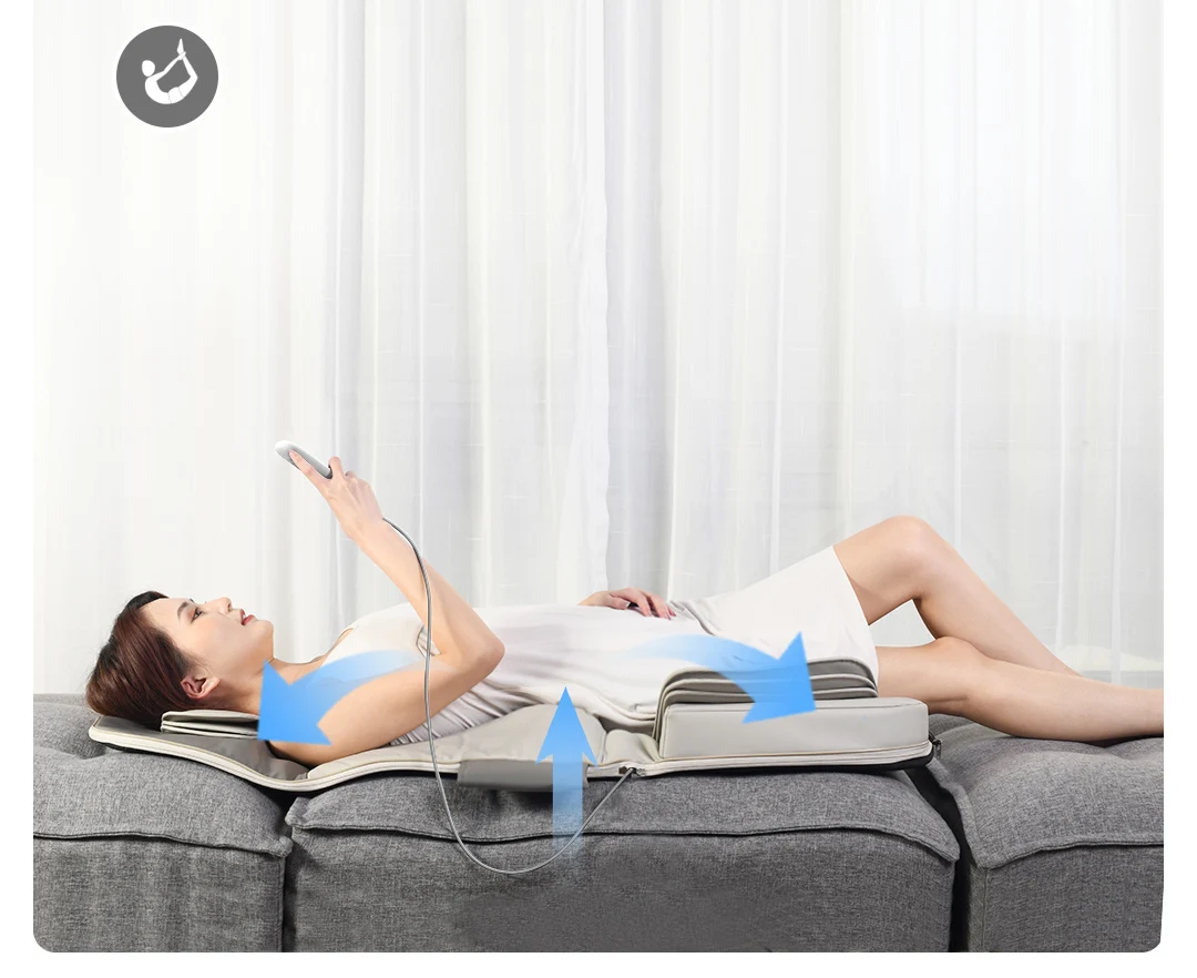 Best Repor Vibrating Heated Wireless Remote Control Plastic Material  Massage Mattress Pad Physical Therapy Bed for Body