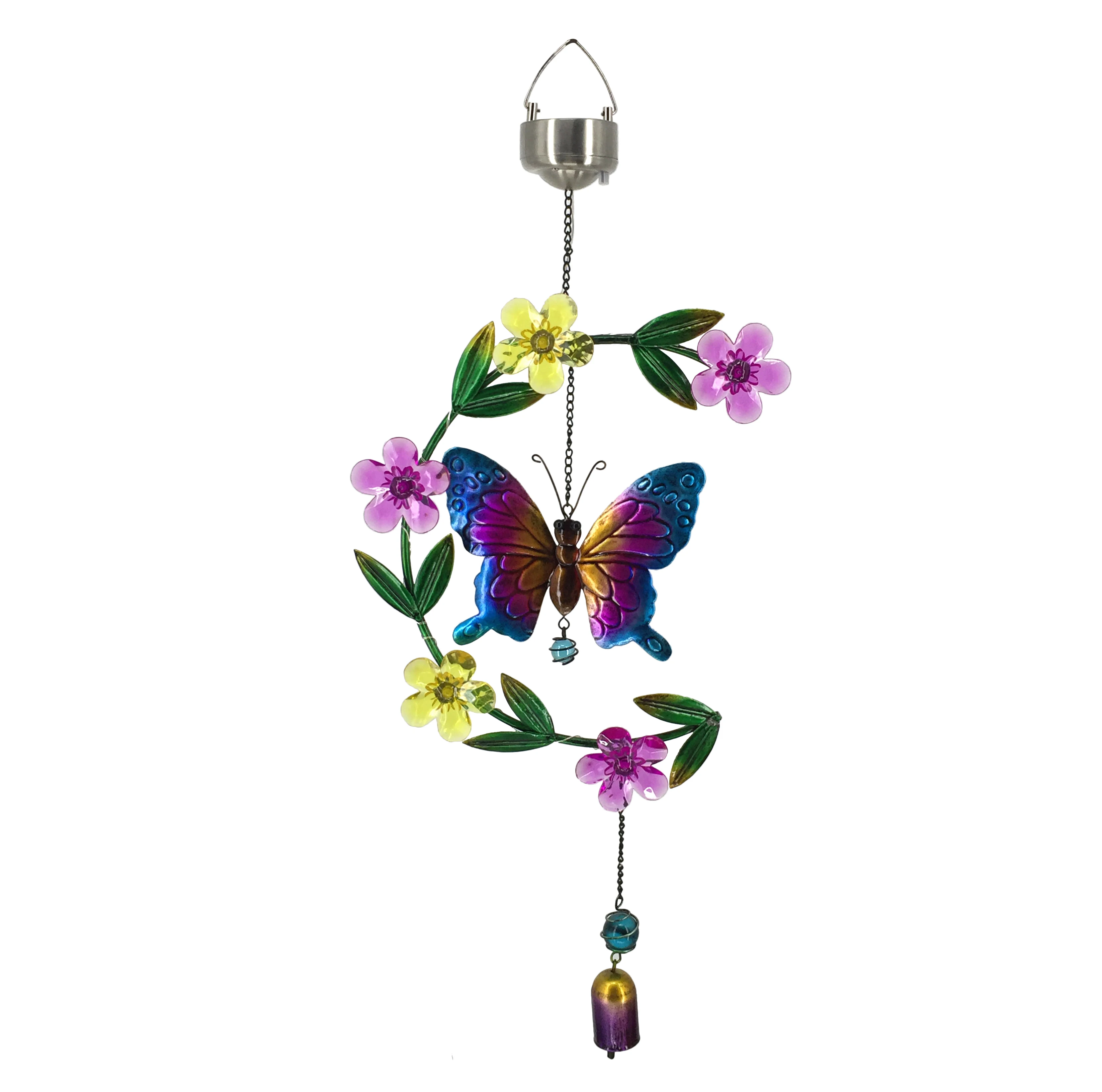 Led Outdoor Hanging Solar Light Butterfly   Solar