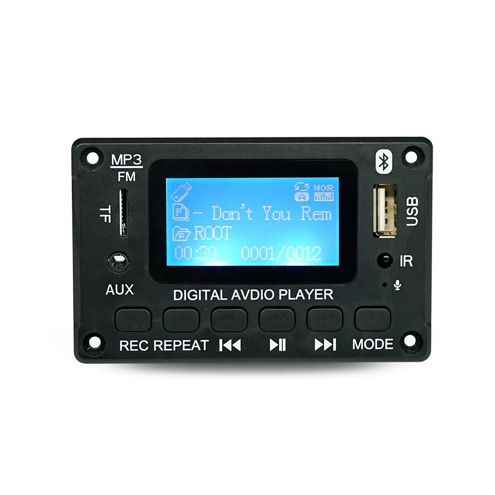MP3 Bluetooth Module 5.0 MP3 Player Music Audio LCD Screen Module 12V Decoder Board Mini Kit