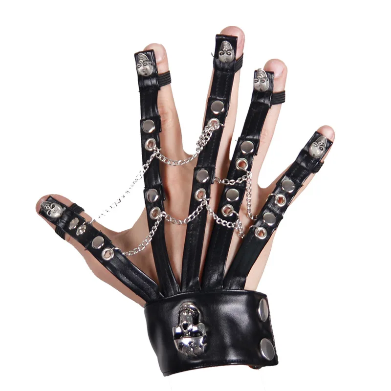 Gothic/Punk Rock Black Faux Leather Gloves – PurePunkRock