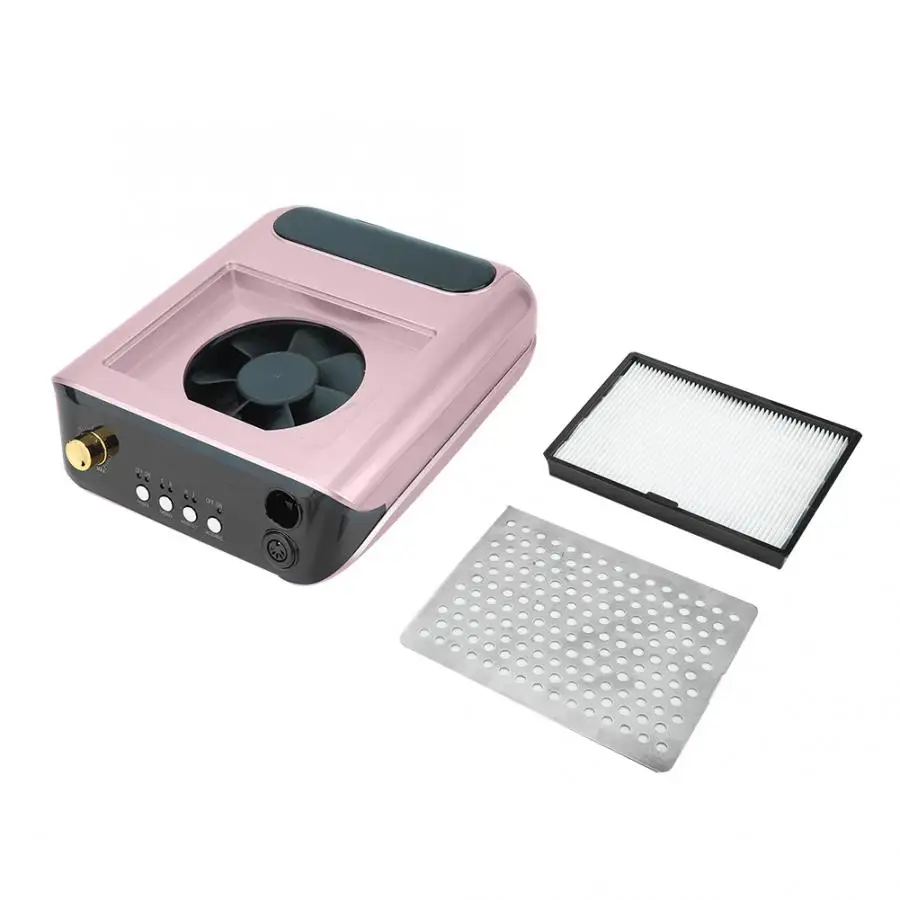 2 in 1 Electric Nail Dust Collector Manicure Machine 45000rpm Professional Vacuum Suction Plastic Material Salon Use