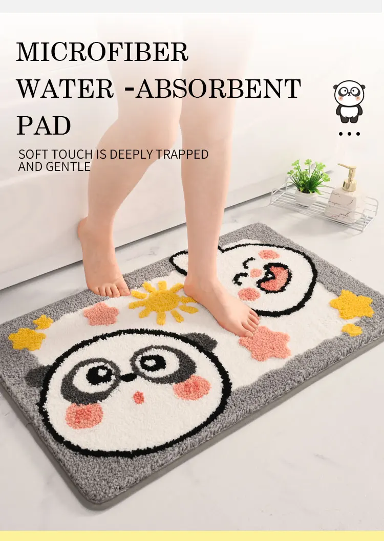 BEERUS FRIENDS CARTOON FOREST Microfiber Non-Slip Bathroom mat Extra Absorbent and Quick Dry Bath Mat Soft Shower Mat supplier