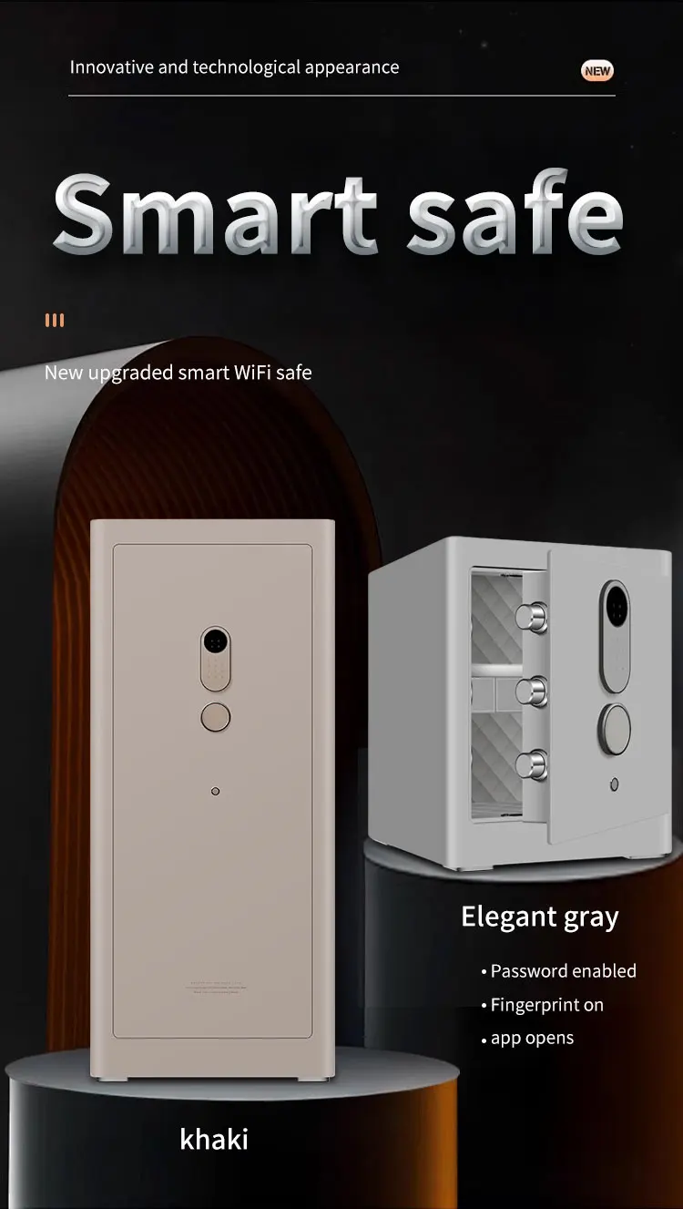CEQSAFE Electronic Steel Home Safe Box with Fingerprint App Lock Strong Household Security Digital Storage Safety Box details