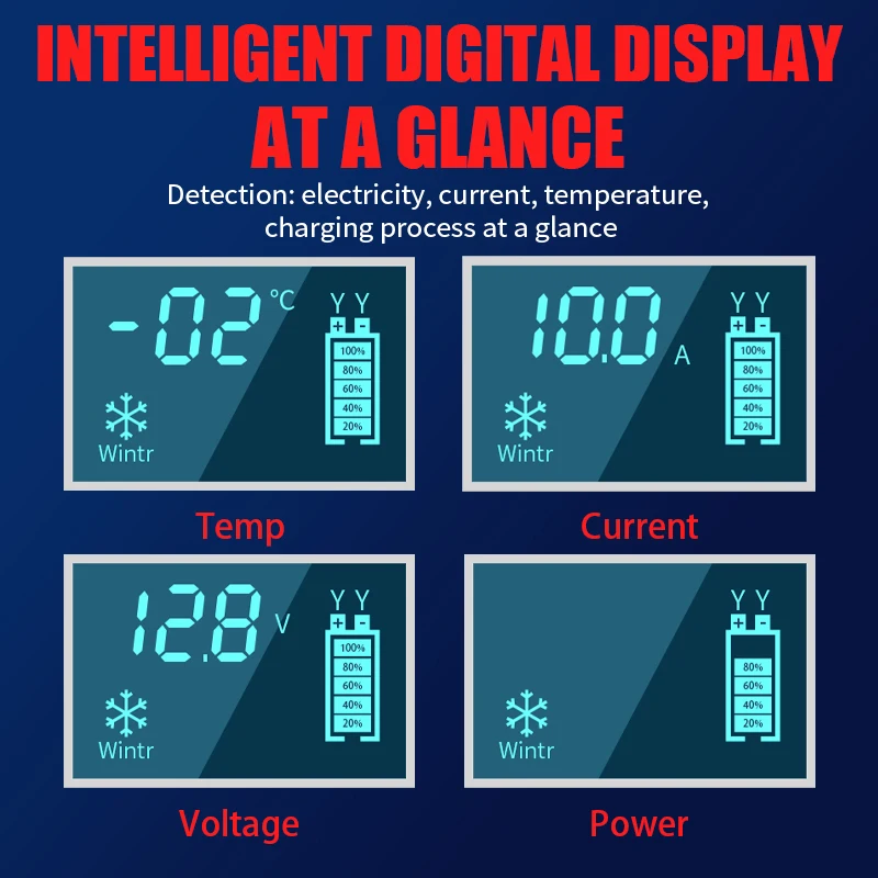 2025 New Portable Electric Charger 12V 10A Automatic Battery Charger for 12V Lead Acid SLA AGM GEL Battery factory