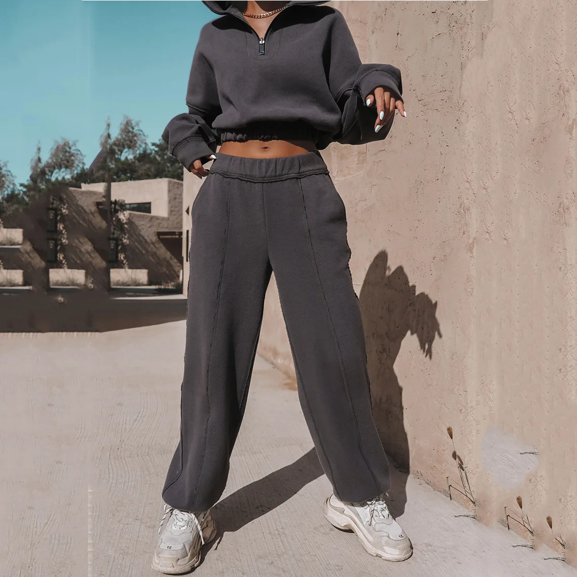 Conjunto De 2 Piezas Para Mujer Adulta,Top Informal,Pantalones De Chándal  Tejidos,Moda 2021 - Buy Mujer De Punto De Algodón Pantalones Conjuntos, Mujeres Señoras Niñas Otoño Ropa Conjunto,Mujer De Conjuntos Product on  Alibaba.com