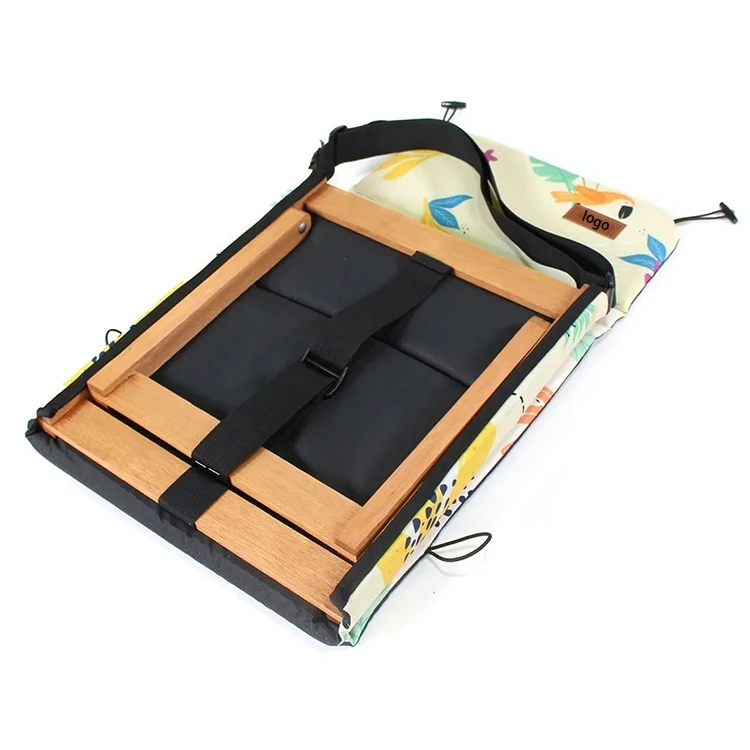 Portable Beach Lounge Chair Mat Adjustable Backrest with Storage Pocket Lightweight Foldable Comfortable Insulated Shoulder
