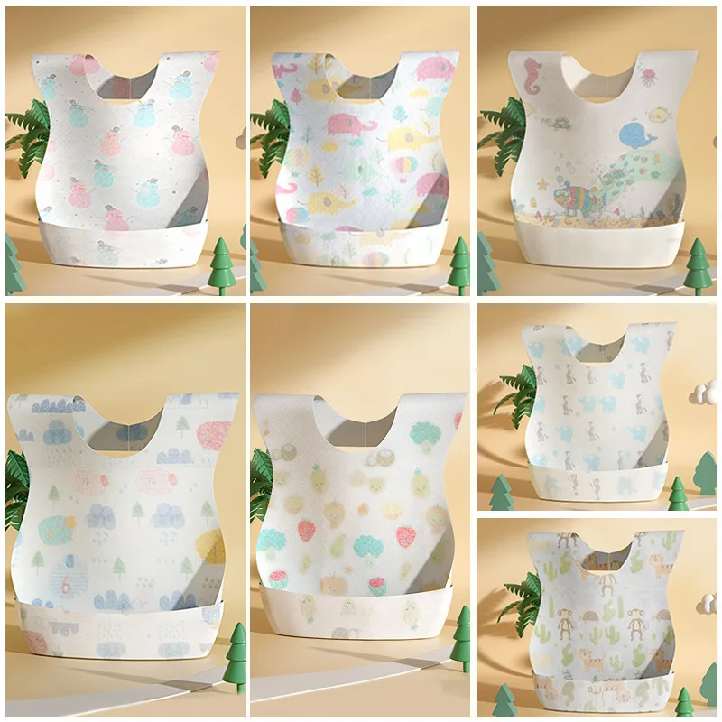 Baby and Infant Disposable Travel Bibs Soft Leakproof for Toddlers Babies feeding and traveling factory