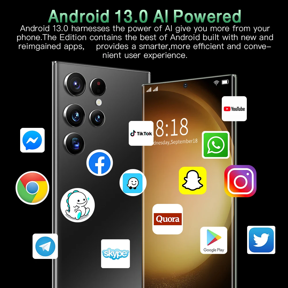 S23 Ultra 16gb+1tb Smart Android13 Phone 6800mah Qualcom 5g Dual Sim ...