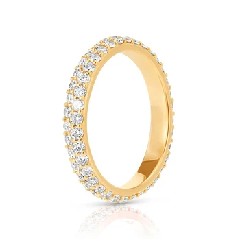 Gemnel bridal jewelry 925 silver 18k gold vermeil diamond cz eternity band ring