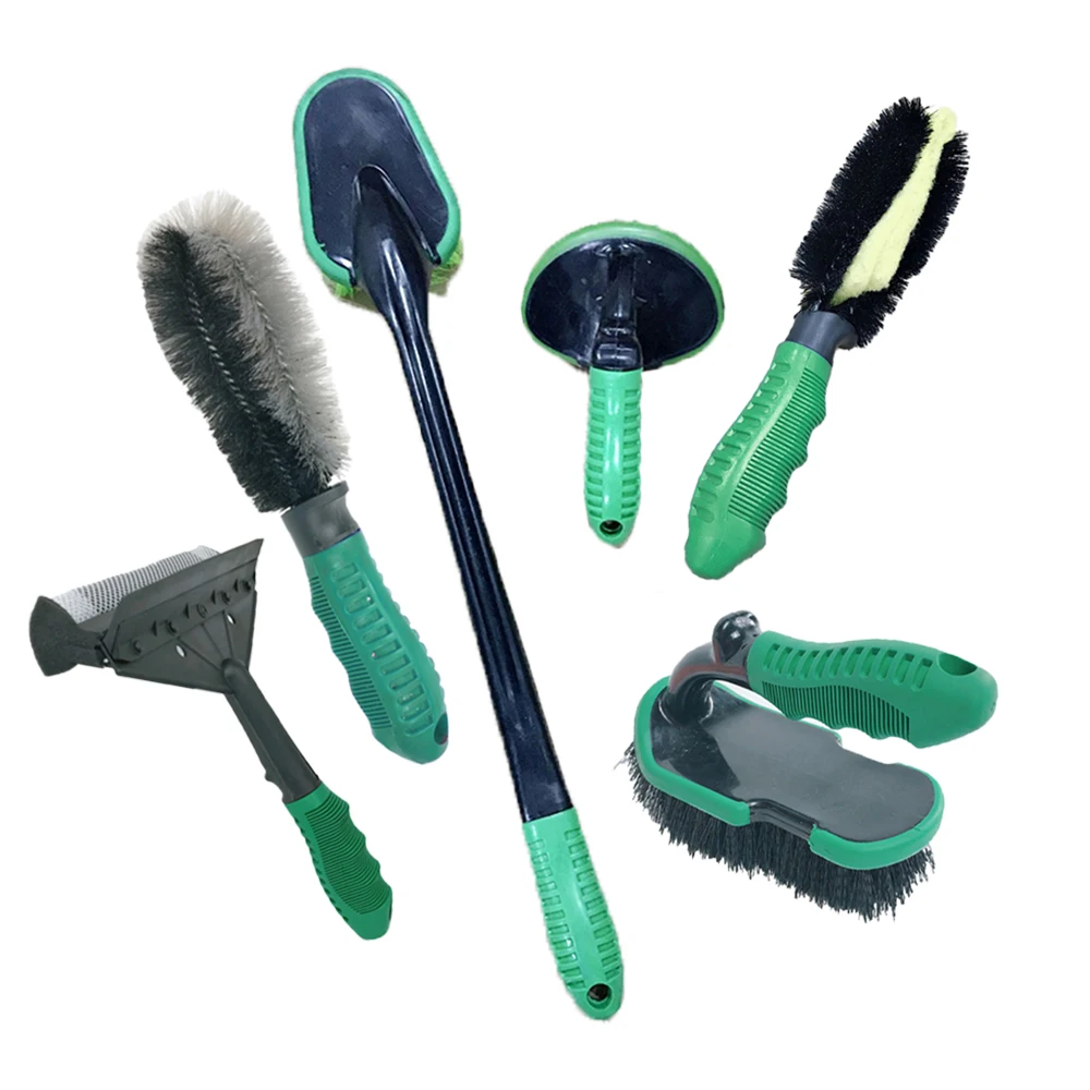 EcoClean  Customized LOGO Long Handle Car Wheel Cleaning Fender Brush
