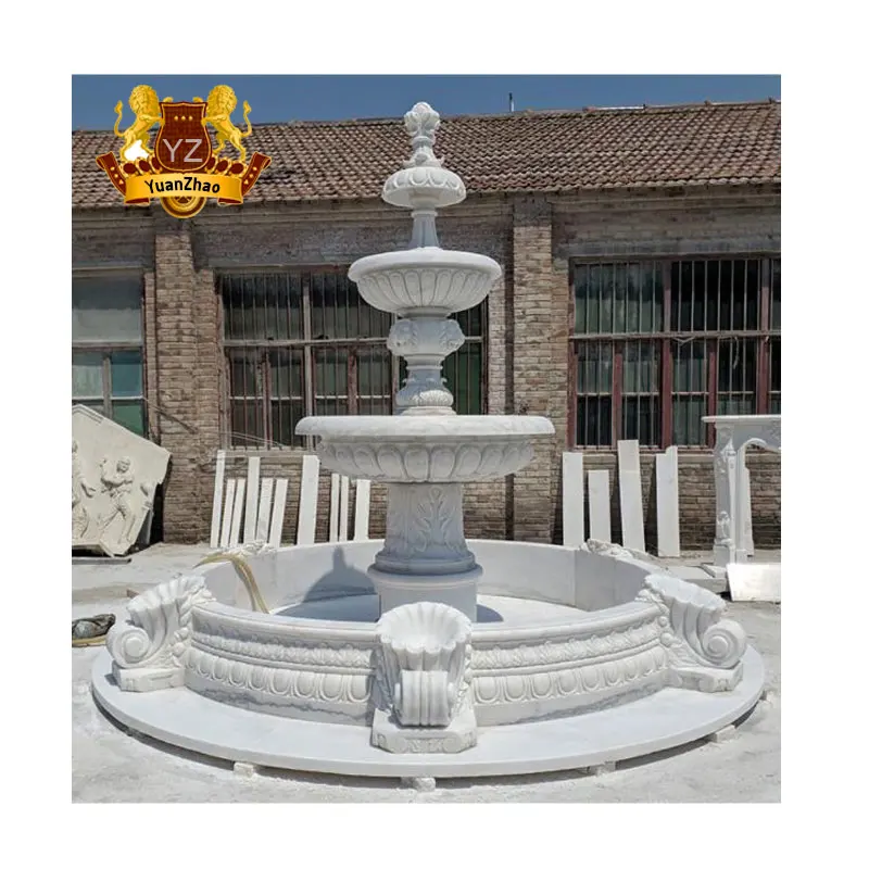 Indoor French Marble Fountain Outdoor Natural Stone Carving Water