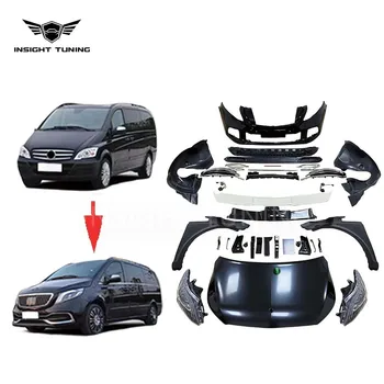 2006-2015 Old To New M Style Headlight Front Bumper Bodykit For Mercedes Benz Vito Viano W639 Body Kit