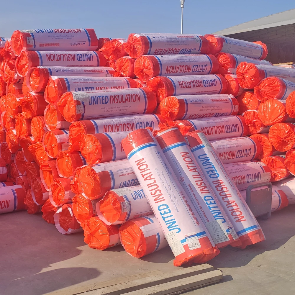 UET HVAC Fire Wrap Duct 32k 25mm air Duct Glasswool Insulation Rolls with Wmsk Wrap Fiber GlassWool Insulation