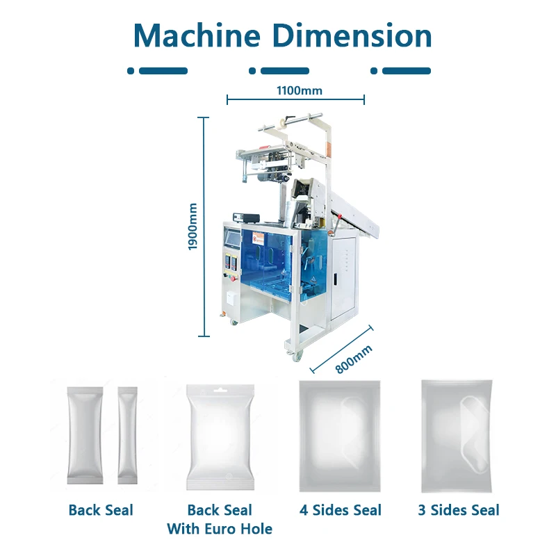 Semi-Automatic Bucket Chain Packing Seeds Beans Snacks Peanut Nuts Food Nitrogen Potato Chips Multi-function Packaging Machines