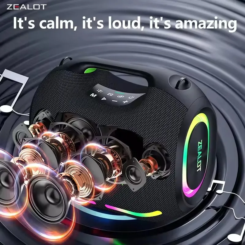 Zealot Ze01 Professional Cooler Speaker - 120W Portable Bass
