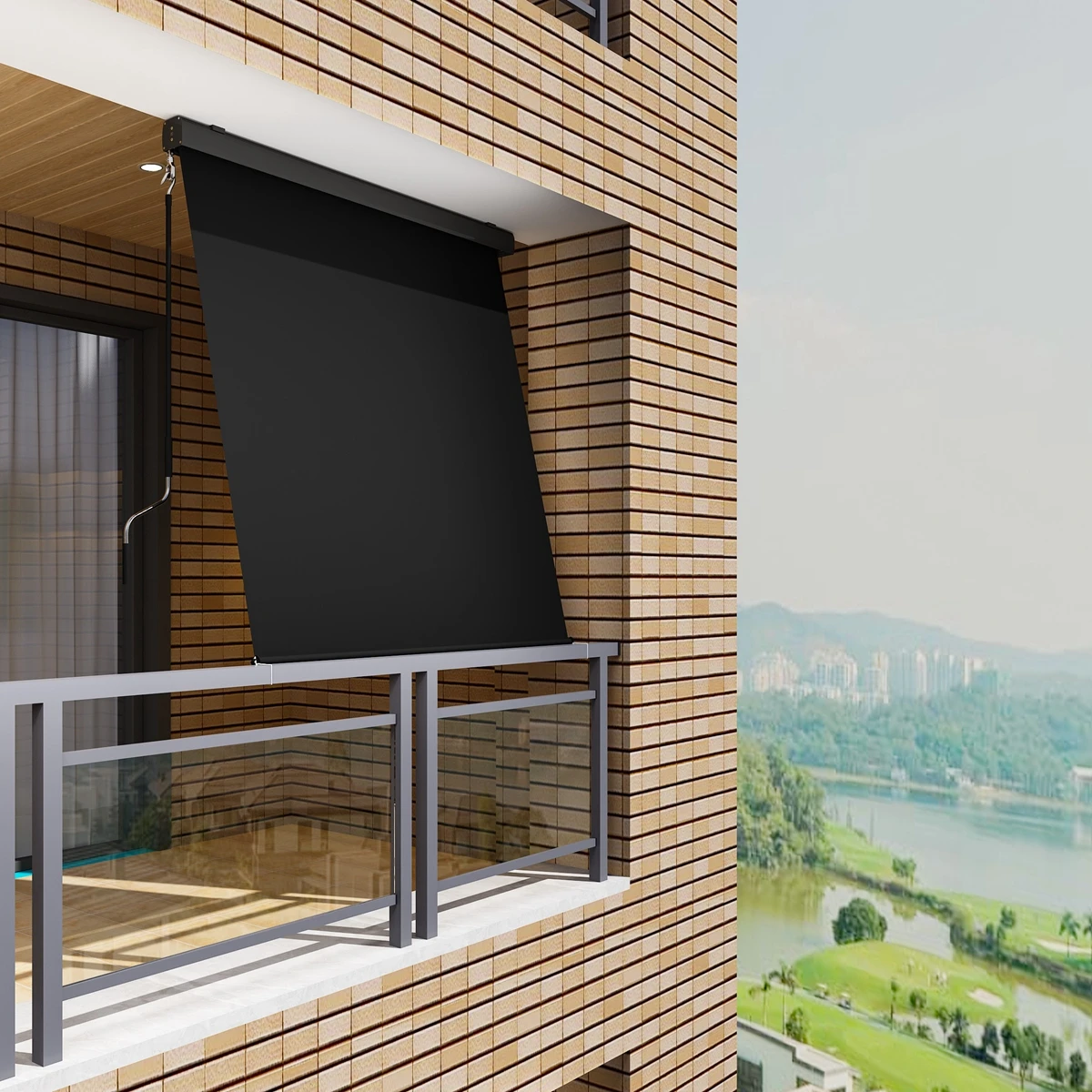 Retractable Balcony Vertical Awning