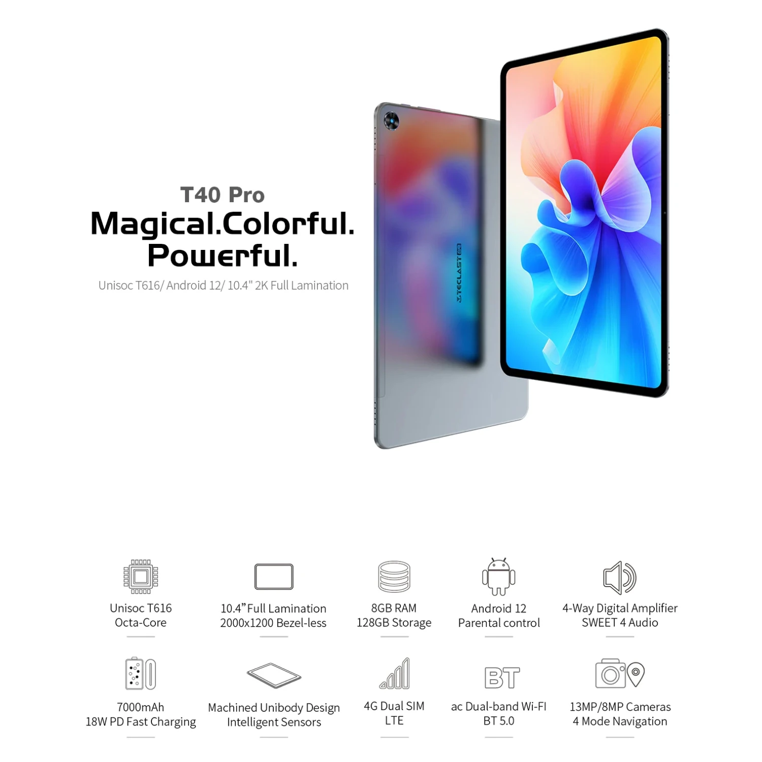 Teclast T40 Pro 2023 - 10.4 Inch Tablet PC with Android 12