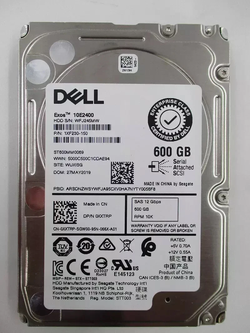 600GB 10K SAS HDD for Dell R740 R750 Server - Fast & Reliable