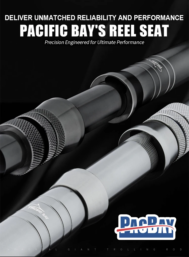1.7M 80LB Heavy Duty Offshore Trolling Rods with Pacbay Roller Guides ...