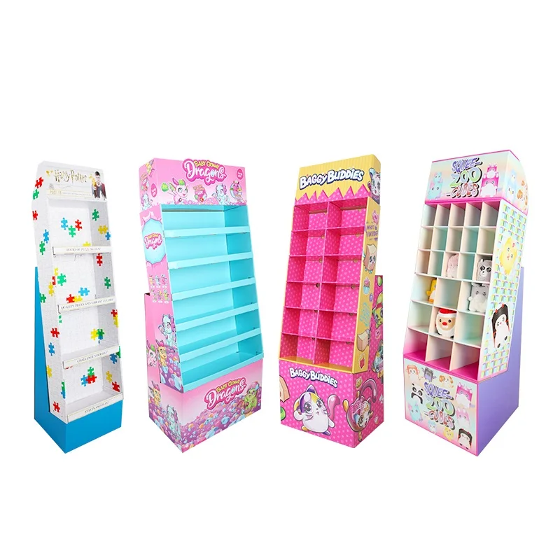 Cardboard Sample Rack Corrugated Cardboard Display Racks for Kids Toys Paper Display Stand ...