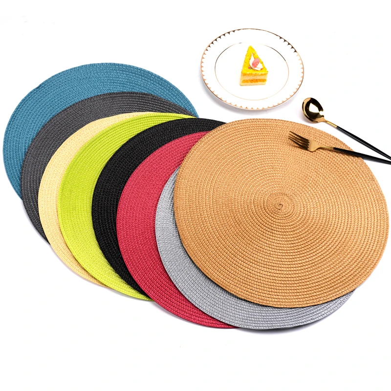 Starunk Hot Sale Eco-friendly Stocked Round Fabric Pp Placemat Woven ...