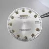 White Dial Gold Applied Indices