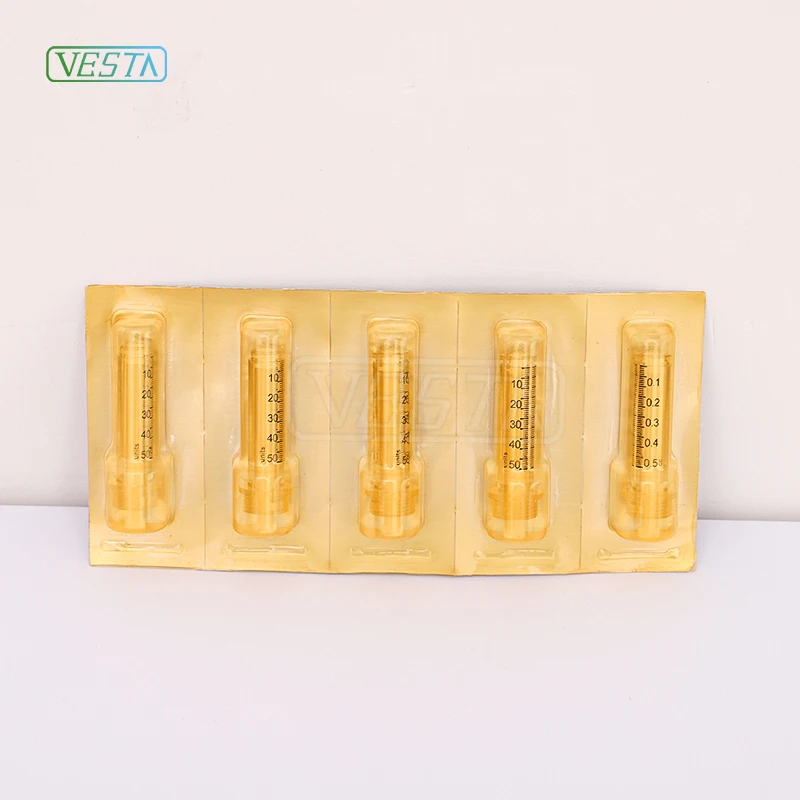 Amp3 Usa Visible Vesta 0.5ml &0.3ml Disposable Plastic Needle Adapters