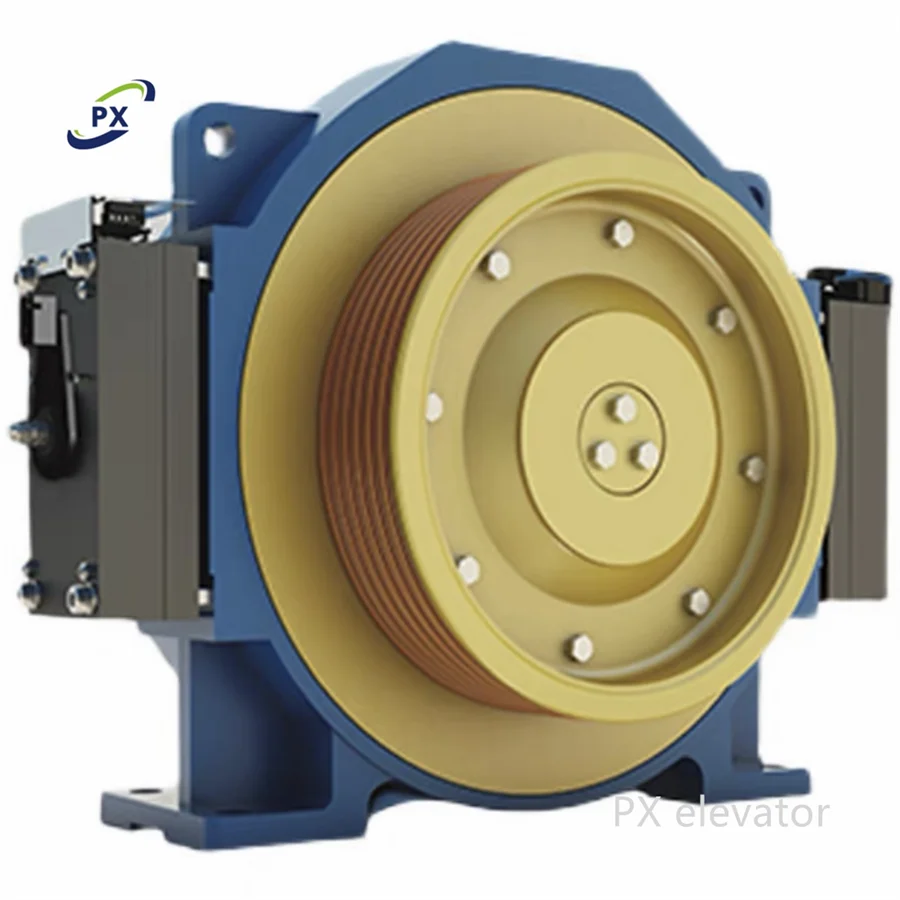 MCK200 Permanent Magnet Synchronous Gearless Elevator Traction Machine MCB MCG Villa Ladder Host EMK9K Brake Motor