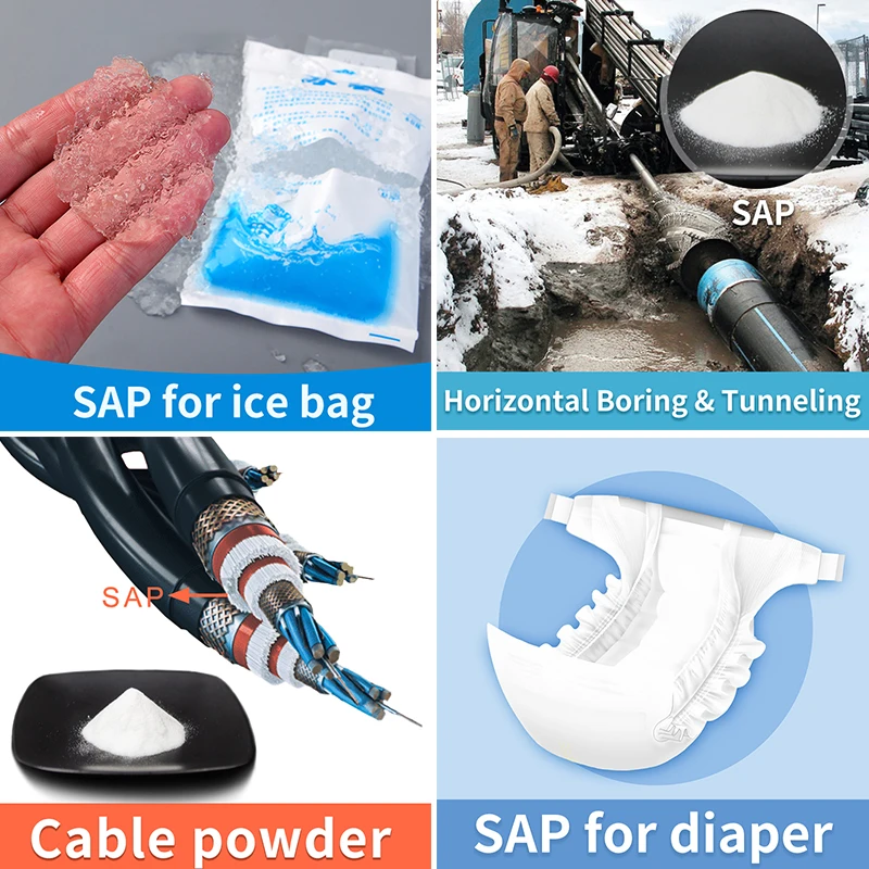 Polymer Solidifier Super Absorbent Superabsorbent Polymer Sodium Polyacrylate for Sludge Solidification in Oilfield