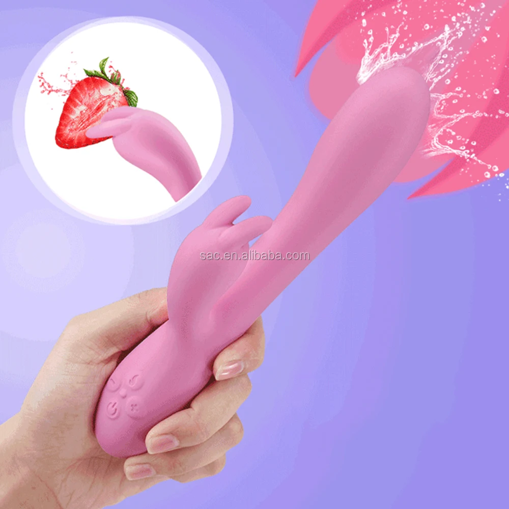 SacKnove Intelligent Automatic Heating Usb Rechargeable 16 Speed  Silicone Clitoris G Spot Thrusting Rabbit Vibrator Sex Toys