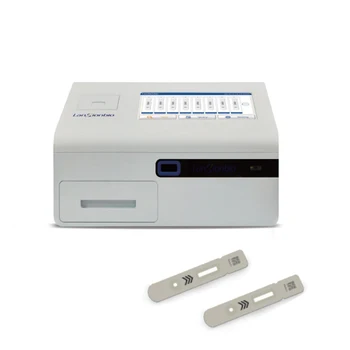 Portable Dry Fluorescence Immunoassay Analyzer 8 channels POCT Quantitative analyzer Test Hormone Progestrone HbA1c PSA