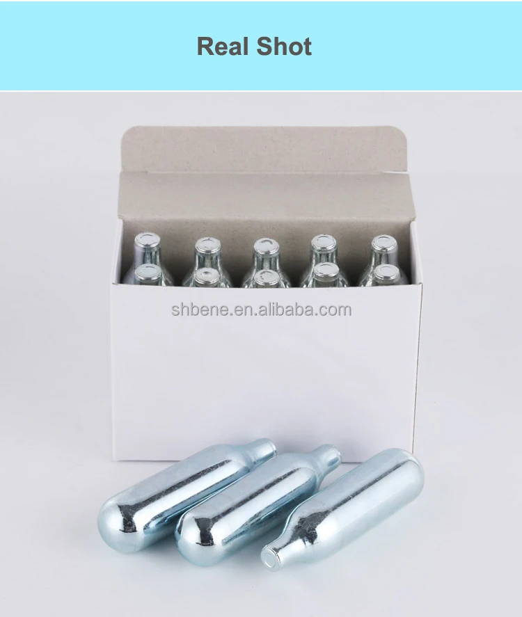 product high pressure 8g 12g 16g 25g co2 cartridge industrial gas  food grade durable steel cylinder for inflator and cream charger-5