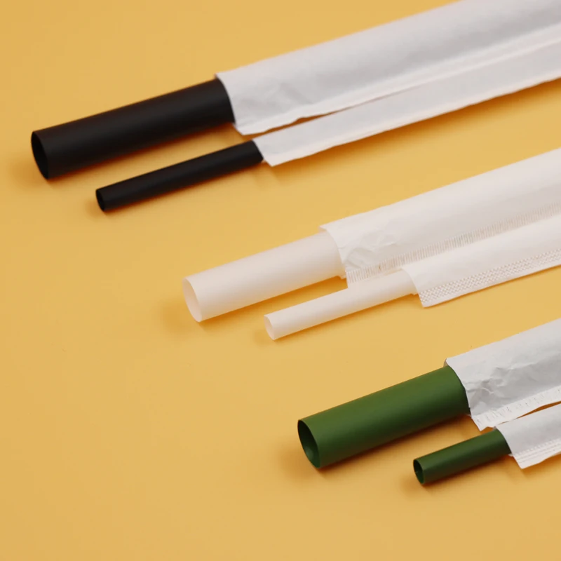Compostable Biodegradable Boba Tea Straws Individually Wrapped Pla