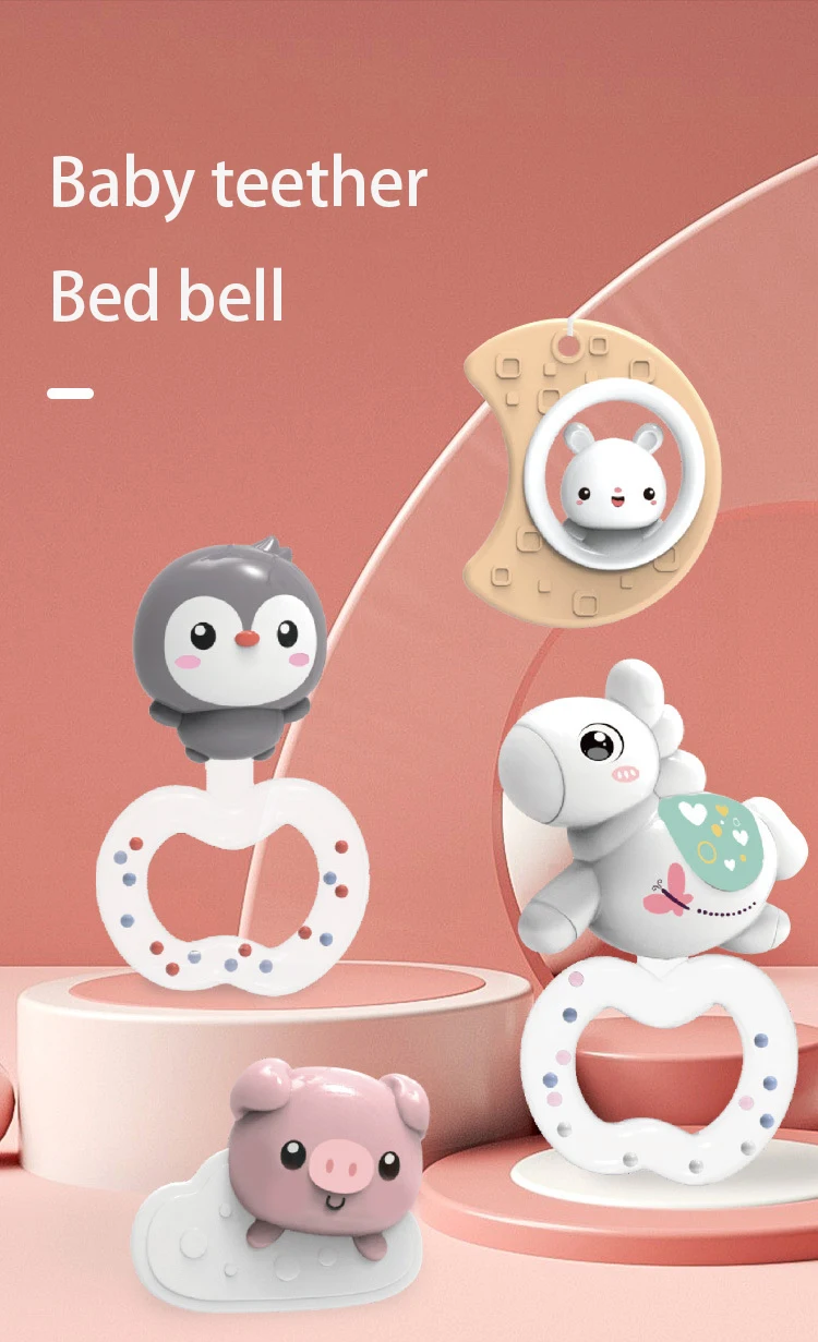 Infant Holder Rattles Crib Mobiles Bed Bell Toy Musical Cute Cartoon