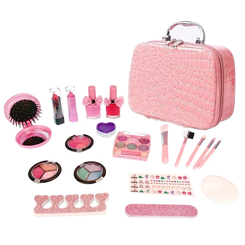 Real Makeup Set Play Toy Girl Make Up Kit Private Label Kids Cosmetics With Cosmetic  Bag - Buy Real Makeup Set Play Toy Girl Make Up Kit Private Label Kids  Cosmetics With