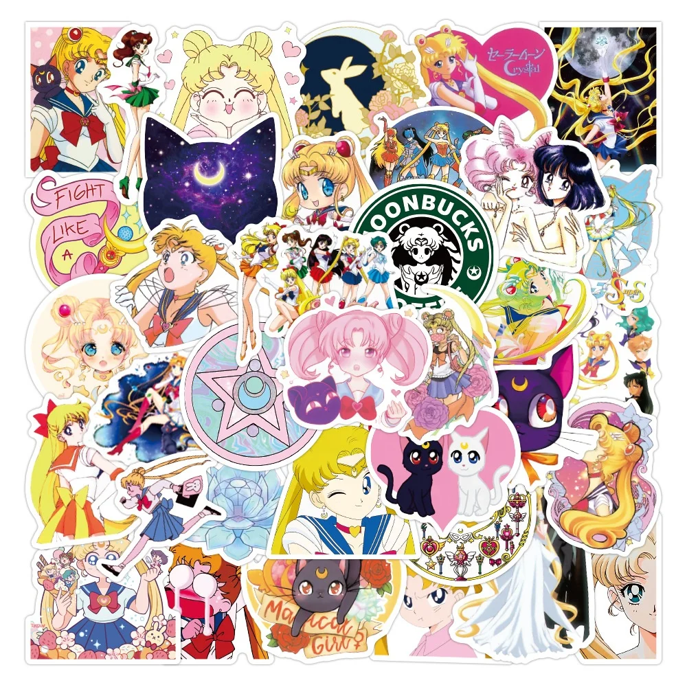 Wholesale 50Pcs Cute Anime Sailor Moon Cartoon Decor Sticker For Girl Home  Phone Door Bottle Label Skateboard Luggage Stickers From m.alibaba.com