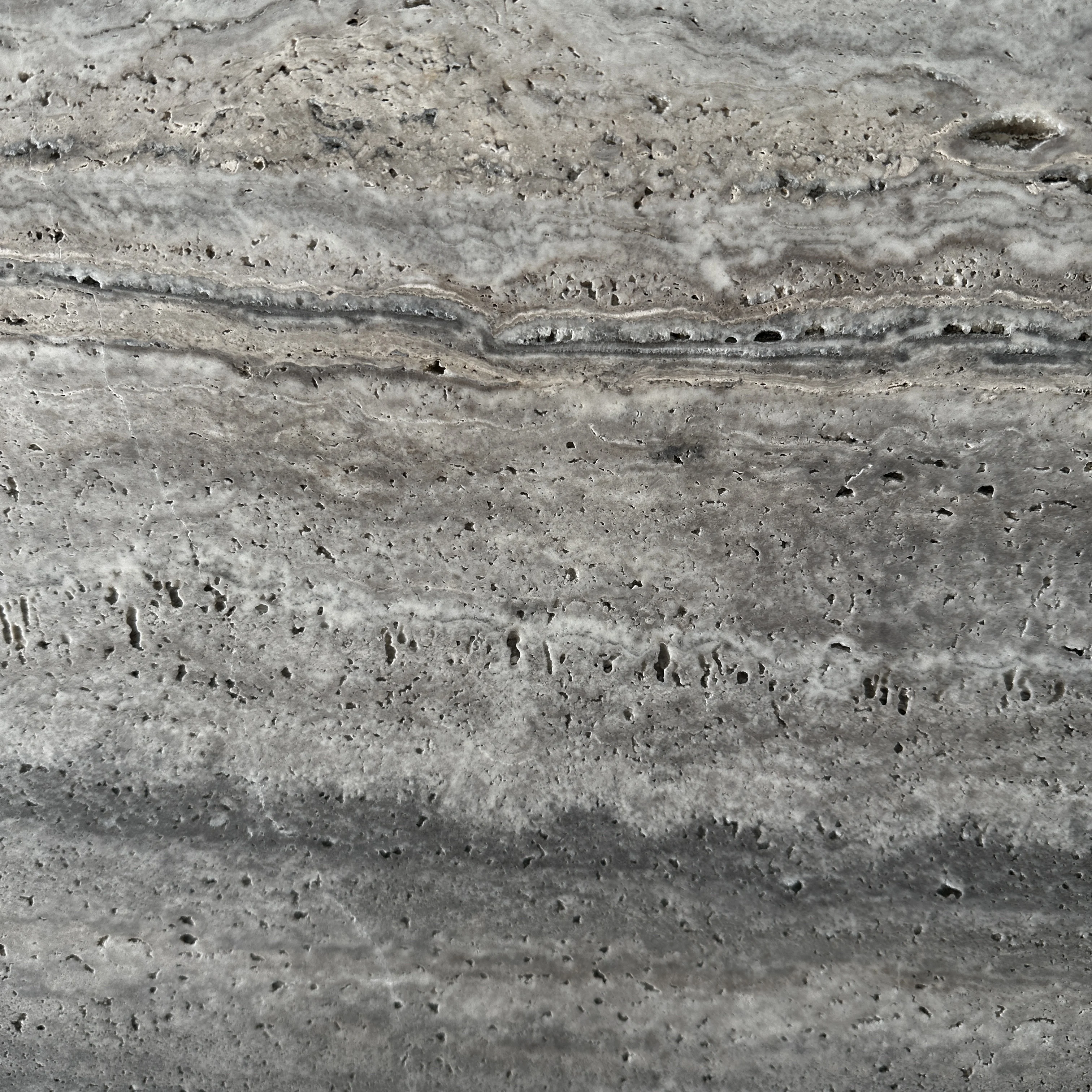 Paia Stone PIM Silver Travertine Bathroom Wall Floor Tiles Vanity Countertop Slabs Cut-To-Size Luxury Polished Water-Resistant