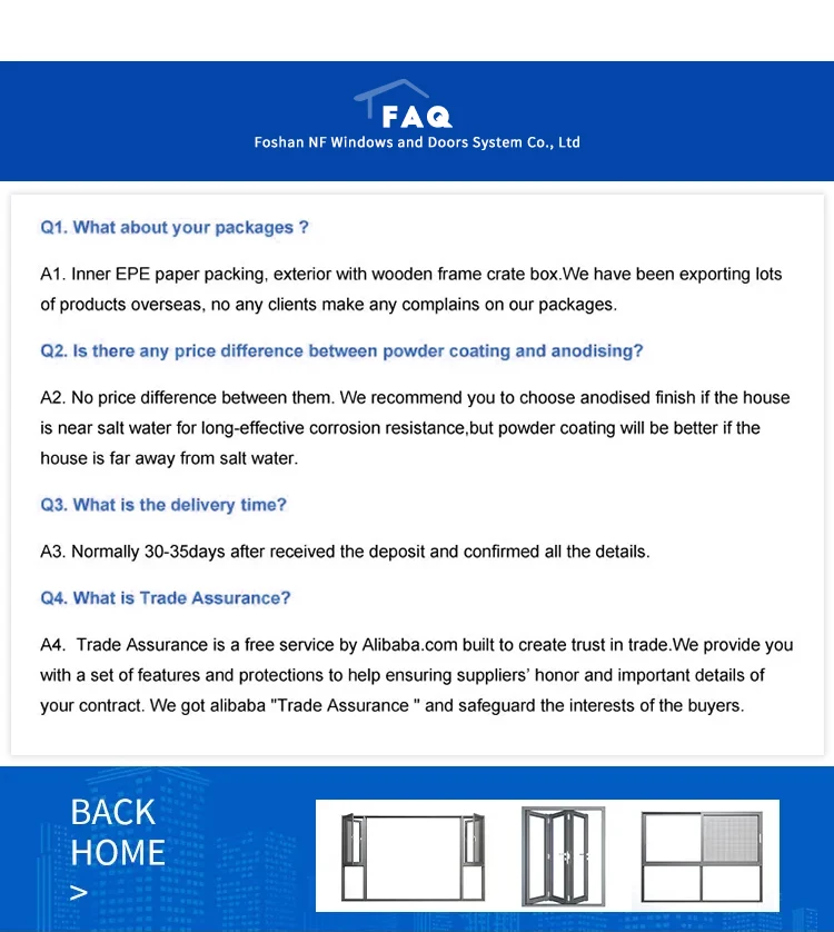 Factory Custom Villa House Modern Design Exterior Door Aluminum Garage
