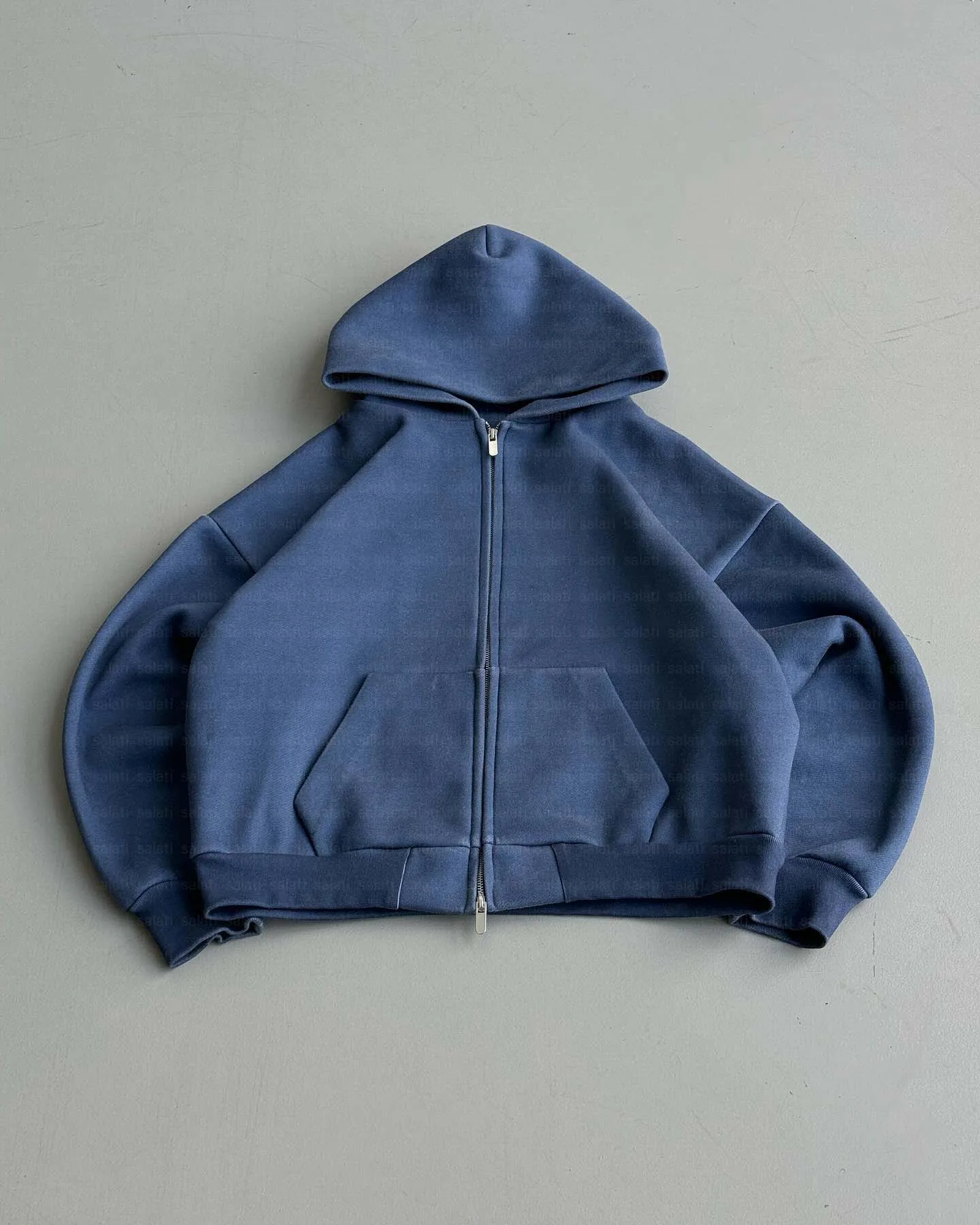 For Manufacturer Wholesale Double Zipper 420GSM Heavy Cotton Zipup French Terry Print Winter Plain Blank Oversized Hoodie Men