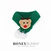 Green long strip scarf
