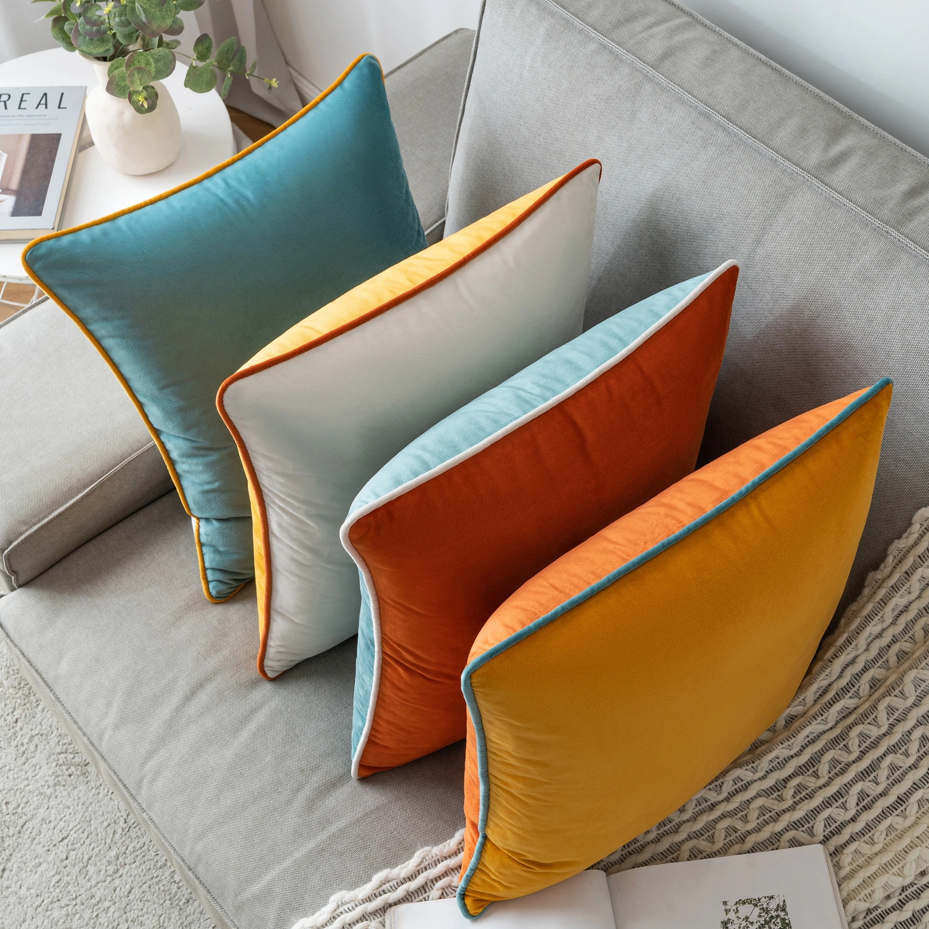 Luxury Velvet Cushion Cover Sofa Decoration 18x18 20x20 Pillow Cover