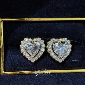 2.CT Lab-Grown Diamond Stud Earrings, 14K/18K White/Rose/Yellow Gold, IGI Certified, Wedding/Gift Jewelry