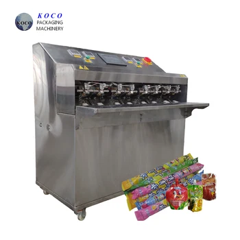 KOCO Automatic Liquid Packing Machine for Juice Bag Pouch with Integrated Drinking Straw Filling