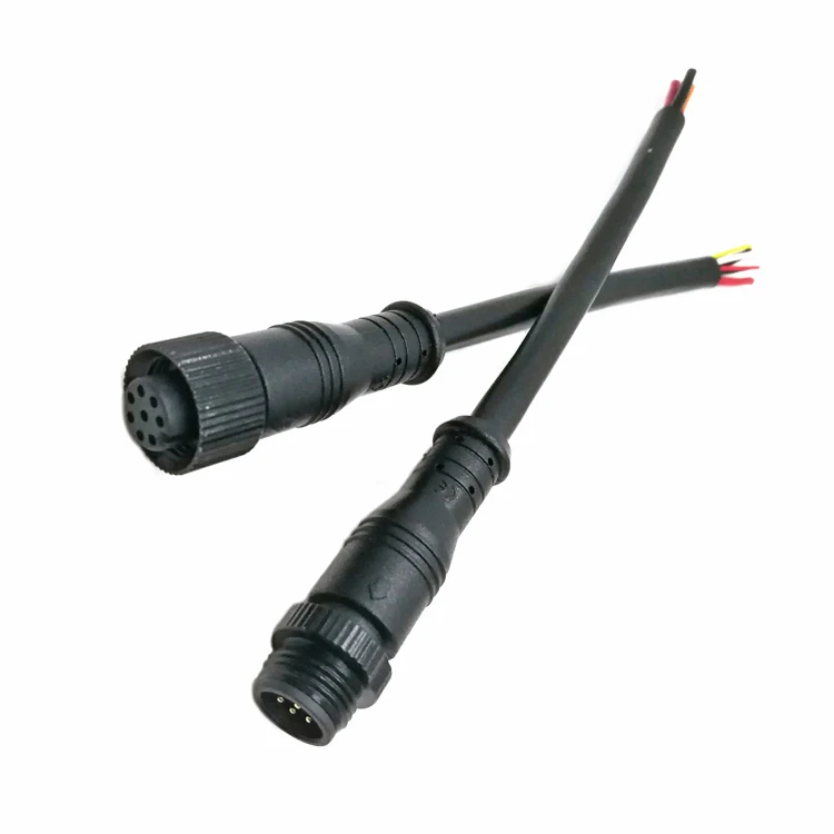 M12 IP65 IP67 IP68 waterproof power connector cable m12 connector