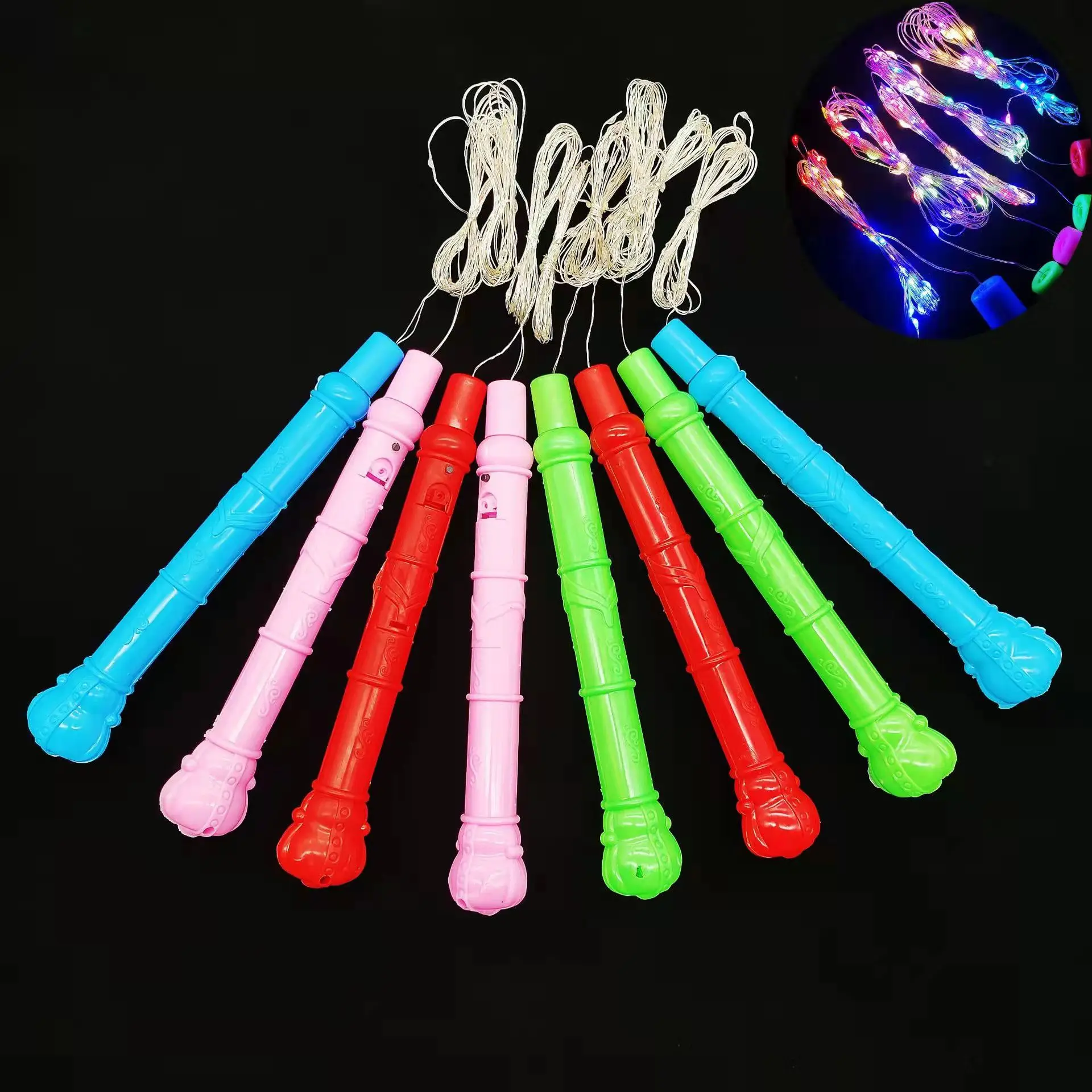 LED Bobo BalloonsTransparent LED Light up Balloons Helium Style Glow Bubble Balloons with String