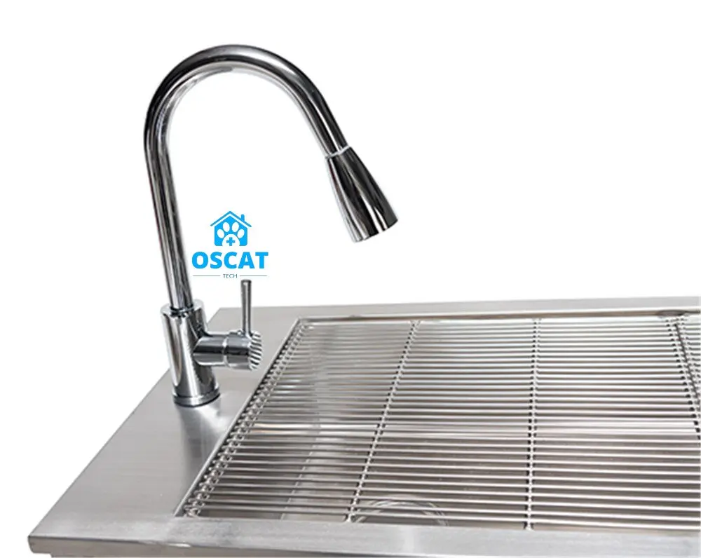 OSCAT Useful Veterinary Medical Equipment Wet Disposal Table 304 Stainless Steel Multi-functional Pet Operating Table