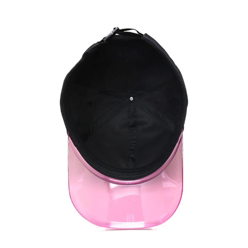 Top Level Adjustable Classic Transparent Visor Hat Customizable Baseball Cap Visor Transparent