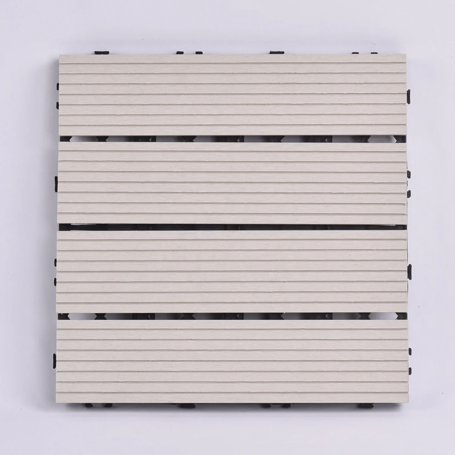 White Diy Decking Interlock Tiles Wpc for Balcony Roof Floor