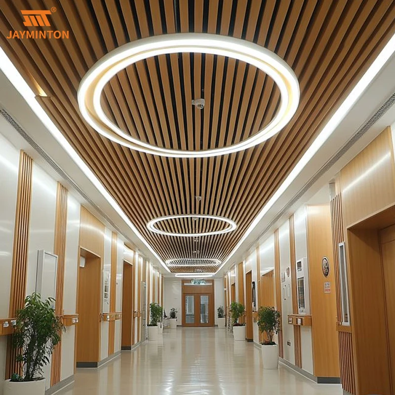 Foshan Manufacturer Soundprood Hanging System Acoustic Softfold Curved Metal Ceiling Aluminum Baffle Ceiling